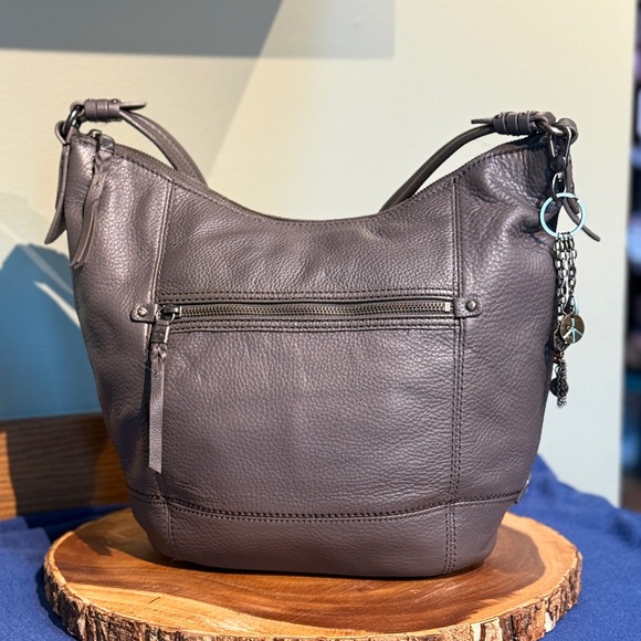 The Sak Handbags - THE SAK Sequoia Leather Hobo | Gray | Signature Charm | Older Version